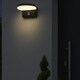 image 3 of CGC AUBREY Black Curved PIR Motion Sensor LED Outdoor Wall Light 4000k Natural White Integrated LED IP54 Black