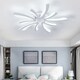 image 2 of Living and Home Unique V-Shaped LED Semi Flush Ceiling Light, 73cm Dia x 6.5cm H