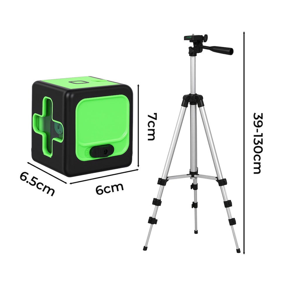image 1 of Traderight Green 360 Degree Laser Level Self Leveling IP54 Water Resistant with Tripod