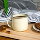 image 4 of Argon Tableware Coloured Enamel Belly Mugs - 375ml - Cream/Grey - Pack of 6 Multi