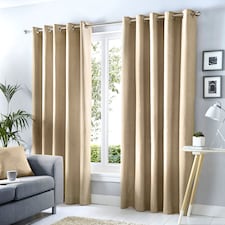 Fusion Cannes Eyelet Curtains Natural