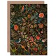 image 1 of Birds in Blooming Garden William Morris Style Nature Greeting Card