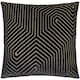 image 2 of Paoletti Evoke Cut Velvet Cushion | Black | Black | 55 x 55cm | 1