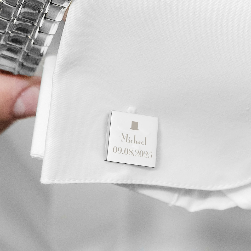 image 1 of Personalised Groomsman Cufflinks
