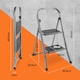 image 3 of VonHaus 2 Step Steel Folding Step Ladder with Anti Slip Feet
