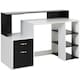 image 2 of HOMCOM Computer Desk with Drawers and Storage Shelves, Office Desk Writing Table with Printer Stand, Large Workstation for Study Play Work Home Office, 137 x 55 x 92cm, Black and White