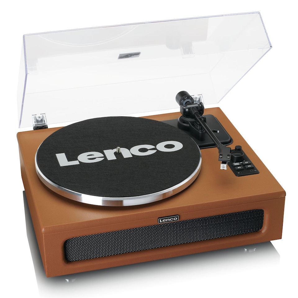 image 1 of LENCO LS-430BN - Turntable with 4 built-in speakers - Brown