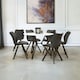 image 1 of Interiors By Premier Durable Round Grey Dining Set, Space Saving Design Dining Set, Contemporary Small Dining Set For House Grey