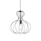 image 1 of Ampolla 1 Light Ceiling Pendant Matt Black Cage Style, E27