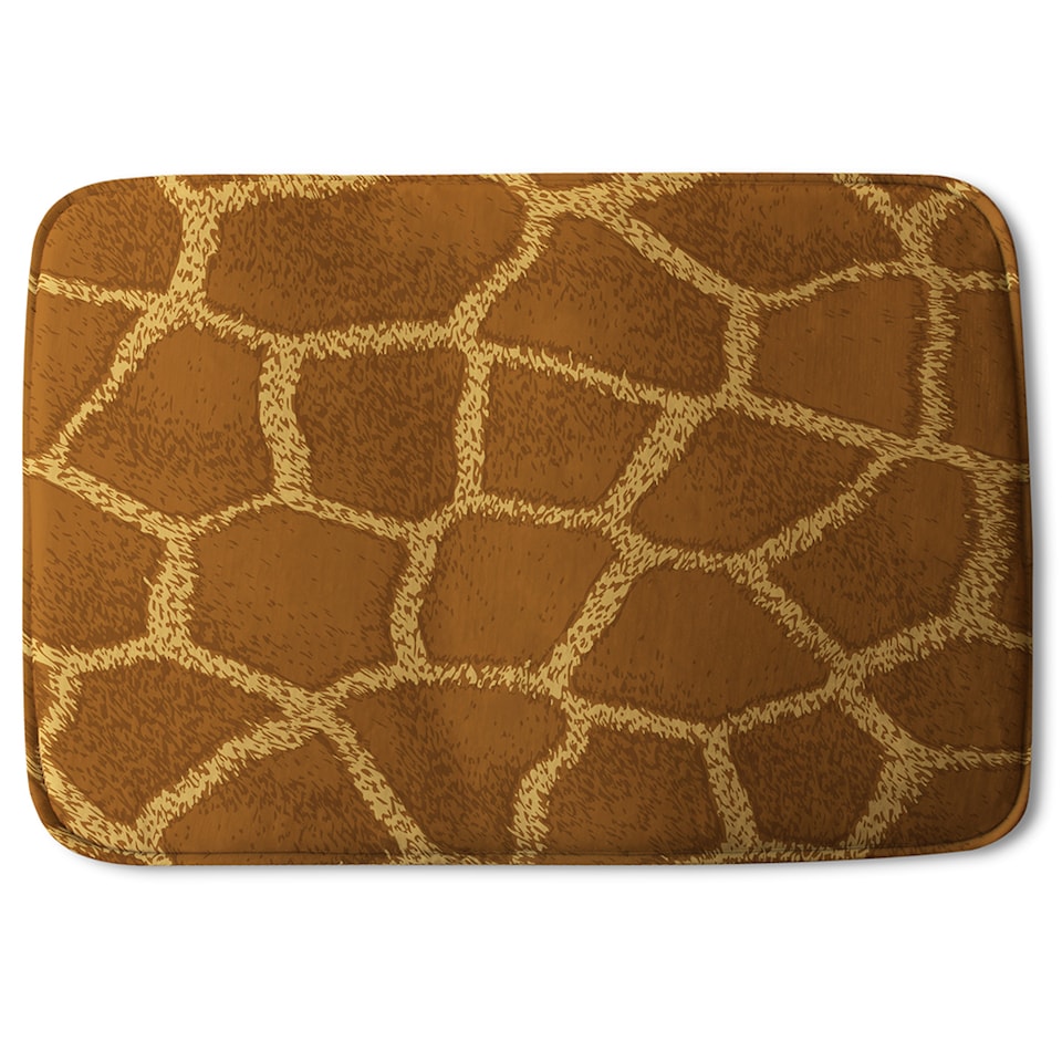 image 1 of Giraffe Print Soft Bathmat | Multi