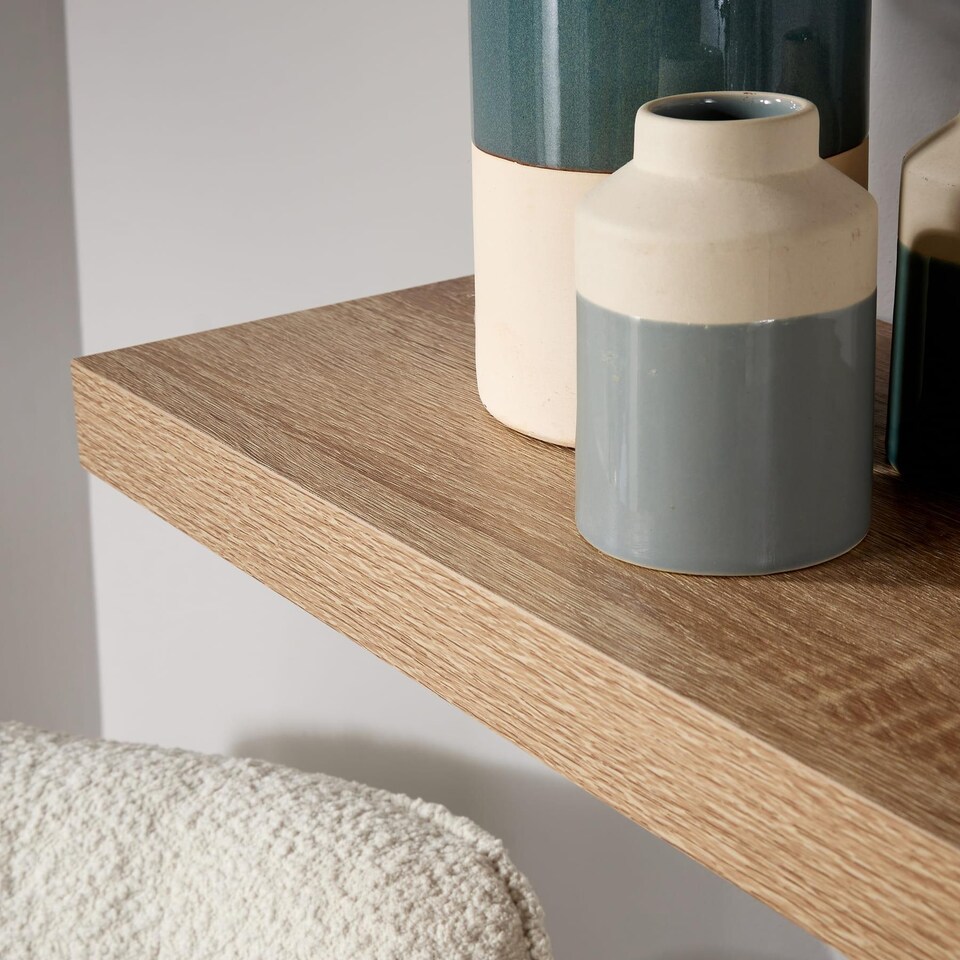 image 1 of Floating Storage Shelf Wall Mounted Wooden CD DVD Book Shelves Home Living Room | Brown