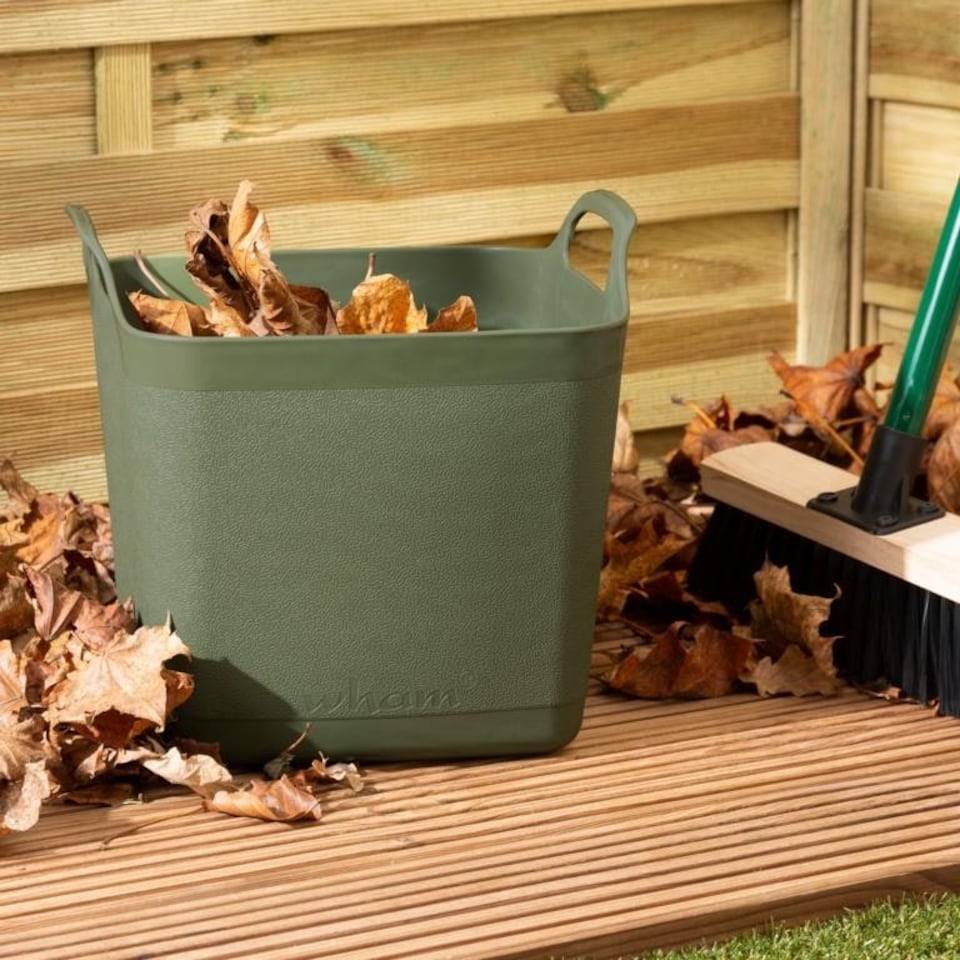 Whatmore Flexible Square Tub - Olive Green - 15L