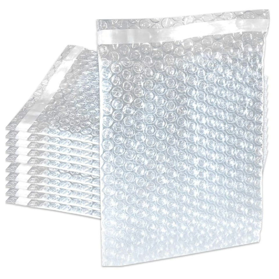 image 1 of 300 x Clear BP4 (230mm x 285mm) Lightweight Secure Peel & Seal Bubble Pouches For Shipping Fragile Items | Clear | One Size | 1.0