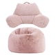 image 1 of Icon Cuddle Cushion and Kids Kingston Rabbit Faux Fur Classic Bean Bag, Rose Dust