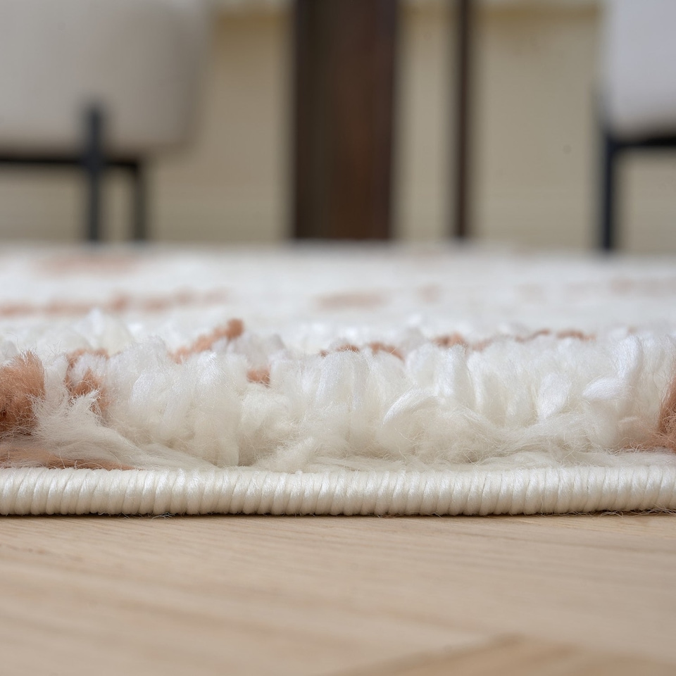 image 1 of The Rugs Moodi Collection Abstract Design Shaggy Soft High Pile Living Room Floor Rug and Runner