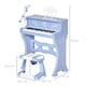 image 7 of HOMCOM 37 Key Keyboard Battery Piano Kids Microphone Stool Educational Game