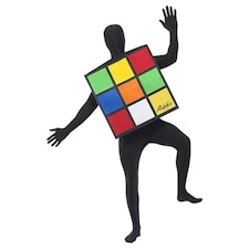 Rubik`s Unisex Adult Puzzle Cube Costume - Multicoloured - One Size | Multi | One Size