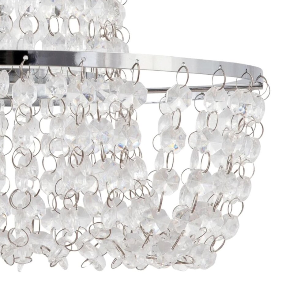 image 1 of Jewelled Easy Fit Light Shade | Clear | Chrome | Medium | 1