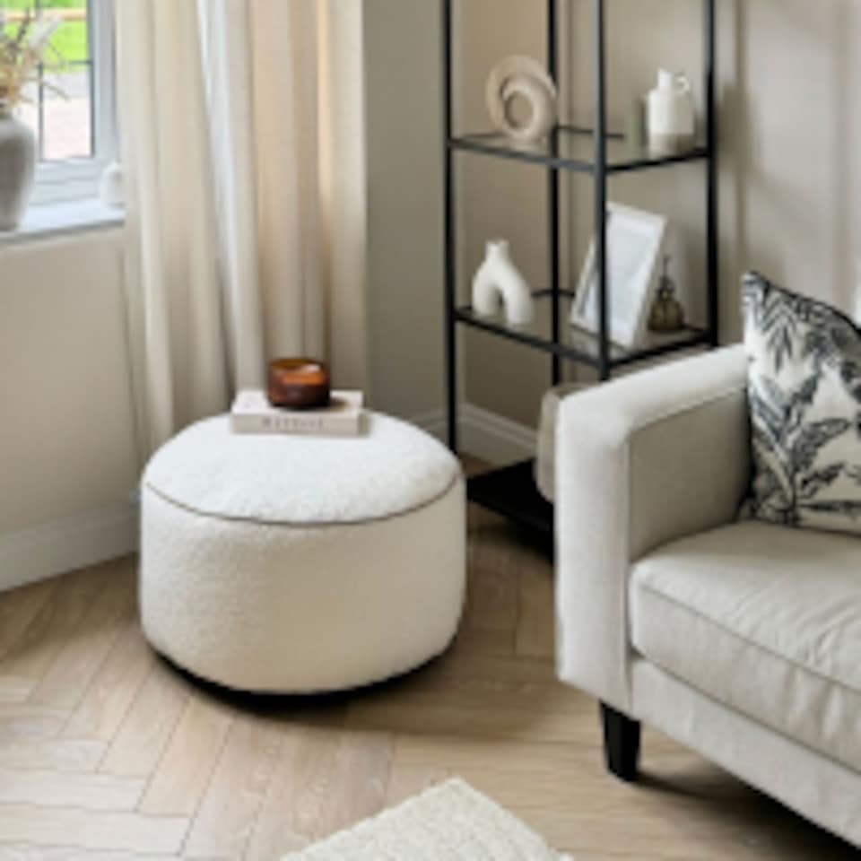 image 1 of rucomfy Indoor Bean Bag Pouffe - Snug Drum Footstool
