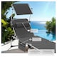 image 4 of Lorella aluminum sun lounger, upholstered, foldable | Grey | grey | 1