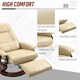 image 5 of HOMCOM Ergonomic Office Recliner Sofa Chair PU Leather Armchair Lounger Cream