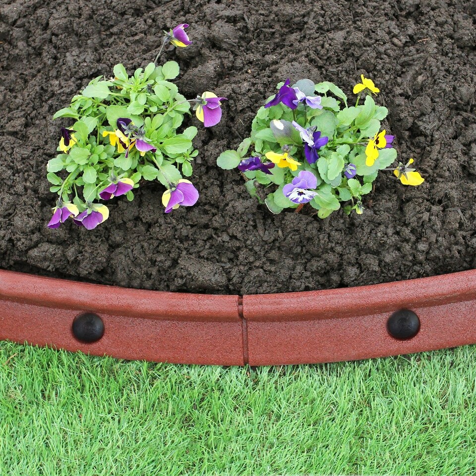 image 1 of Flexible Lawn Edging Terracotta 1.2m x 30