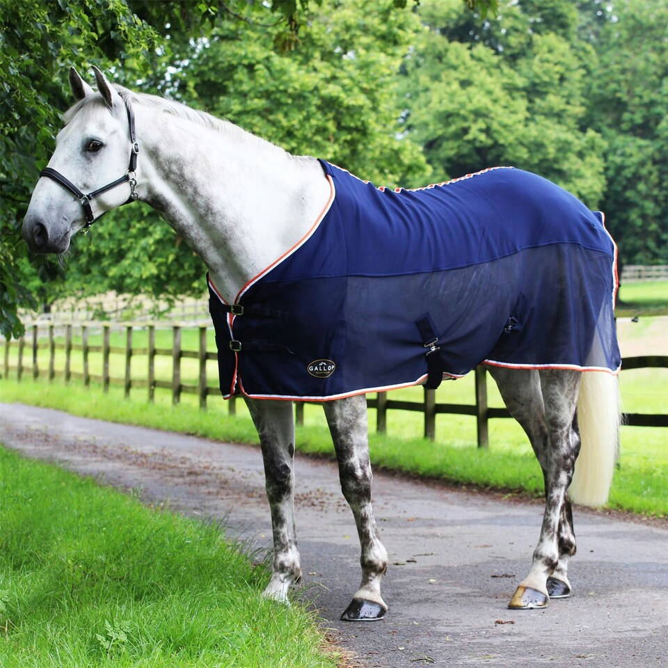 Gallop Equestrian Jersey Mesh Cooler Rug Blue | Size: 5ft 3
Colour: Navy Blue