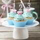 image 3 of Silver 8 Number Candle Party Cake Decoration Silver