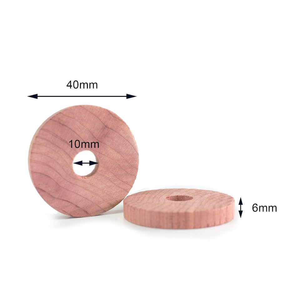 image 1 of Katcha Natural Cedar Rings - Pack of 60