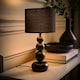 image 3 of ValueLights Marissa Black Stacked Ball Table Lamp Light