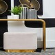 image 3 of Vogue Matte Gold Slatted Console Table Gold