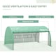 image 4 of Outsunny 4 x 3 x 2 m Polytunnel Greenhouse Pollytunnel Tent Steel Frame Green