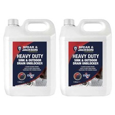 Spear & Jackson Heavy Duty Sink & Drain Unblocker 2 x 5L