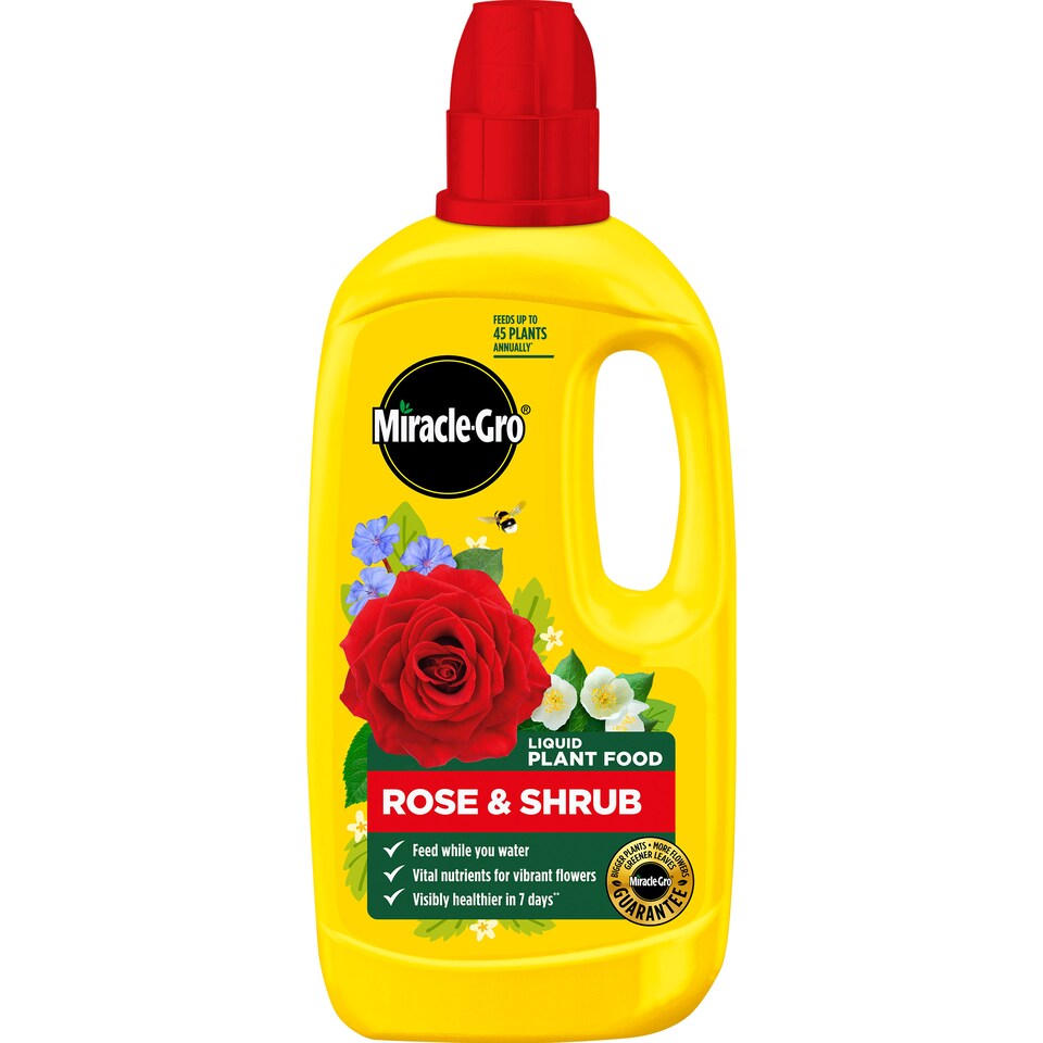 image 1 of Miracle-Gro Rose and Shrub Liquid Plant Food 800ml Fast Acting Feed for Strong Growth Flowering Green Leaves 2 Week Boost