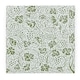 image 1 of Green Oak Leaves & Berries Large Square Worktop Protector - Smooth Glass Chopping Board