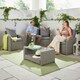 image 7 of VonHaus 4 Seater Rattan Effect Garden Furniture Set
