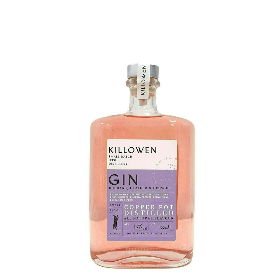 image 1 of Killowen Rhubarb, Heather & Hibiscus Gin