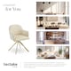image 7 of Lounge Armchair Living Room Accent Chair 360 Swivel Slim Steel Legs Velvet Fabric | Cream | cream/gold | 2