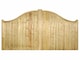 image 2 of Drayton Low Shaped Top Double Gate - Pressure Treated Scandinavian Redwood - W3600 x H1250 mm | Brown | 1