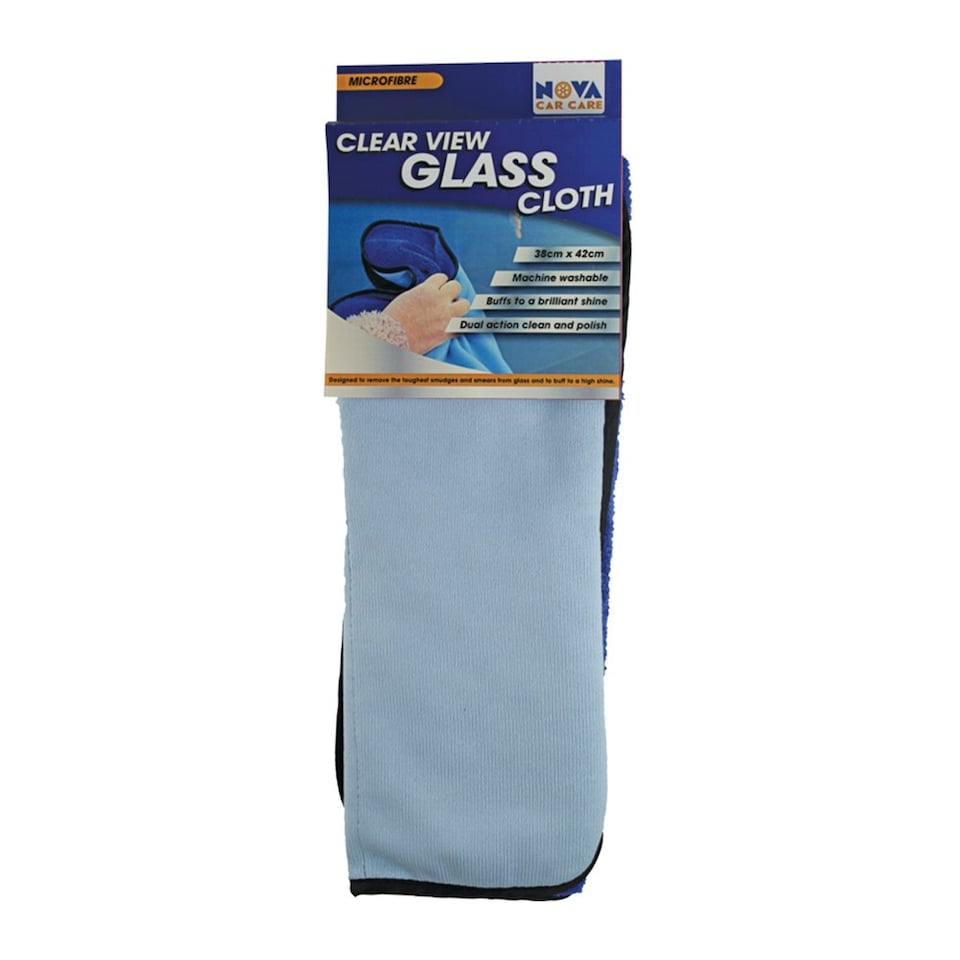 Nova Car Care Clear View Cleaning Cloth - Blue - One Size