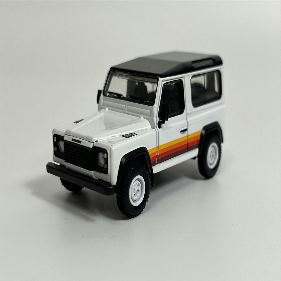 image 1 of Land Rover Defender 90 Wagon White LHD 1:64 Scale Mini GT MGT00378L