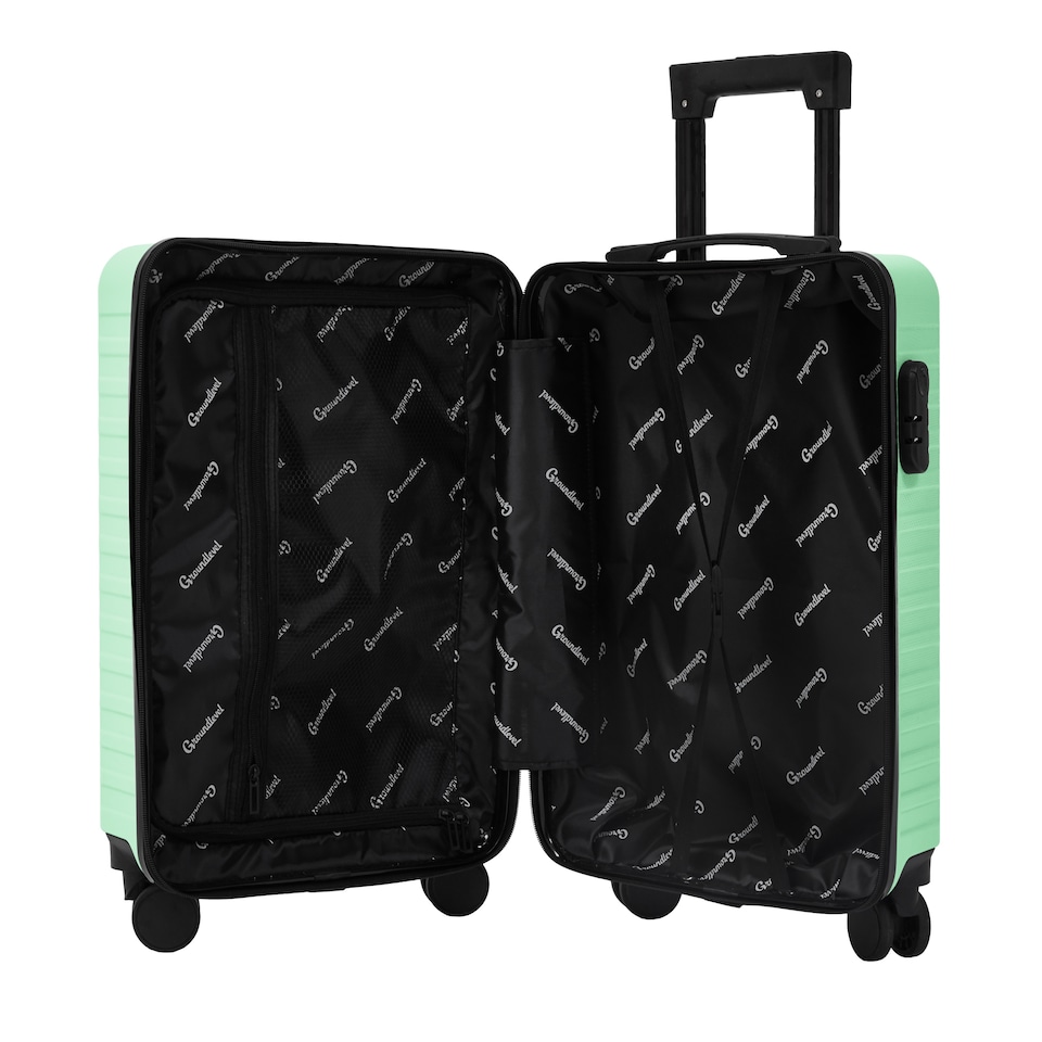 image 1 of Ezy Flo 20 Inch Cabin Hard Shell Suitcase Carry On Spinner Travel Luggage with Hook