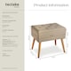 image 6 of Bench Ranya upholstered linen look with storage space - 300kg capacity Brown | Sand