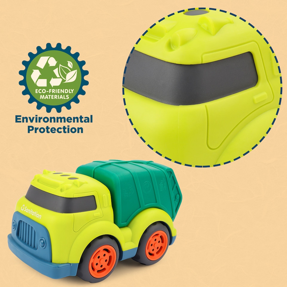 image 1 of Friction Powered Push & Go Truck Set – Pack of 4