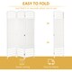image 3 of HOMCOM 3 Panel Folding Room Divider, Freestanding Privacy Screen, White