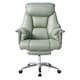 image 1 of Heavy Duty Executive Office Chair Wide Spring Cushion Recliner with Footrest | Green | Green
