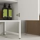 image 9 of HOMCOM Under Sink Bathroom Cabinet, Freestanding Under Sink Cabinet with Soft-Close Doors and Adjustable Shelf for Basin without or with Pedestal, White