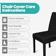 image 3 of Velvet Dining Chair Covers, Spandex High-Back Chair Slipcovers - 220GSM