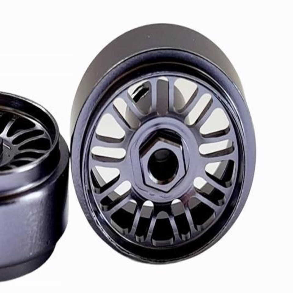 image 1 of Staffs Slot Cars BBS Style Grey Alloy Wheels 16.9 x 8.5mm x 2 Staffs 91