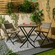image 2 of OHS 3PC Rattan Furniture Patio Outdoor Garden Table Chair - Grey